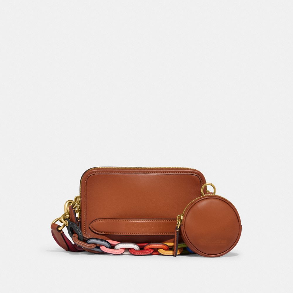 COACH Charter Rainbow Chain Mini Leather Crossbody - Macy's