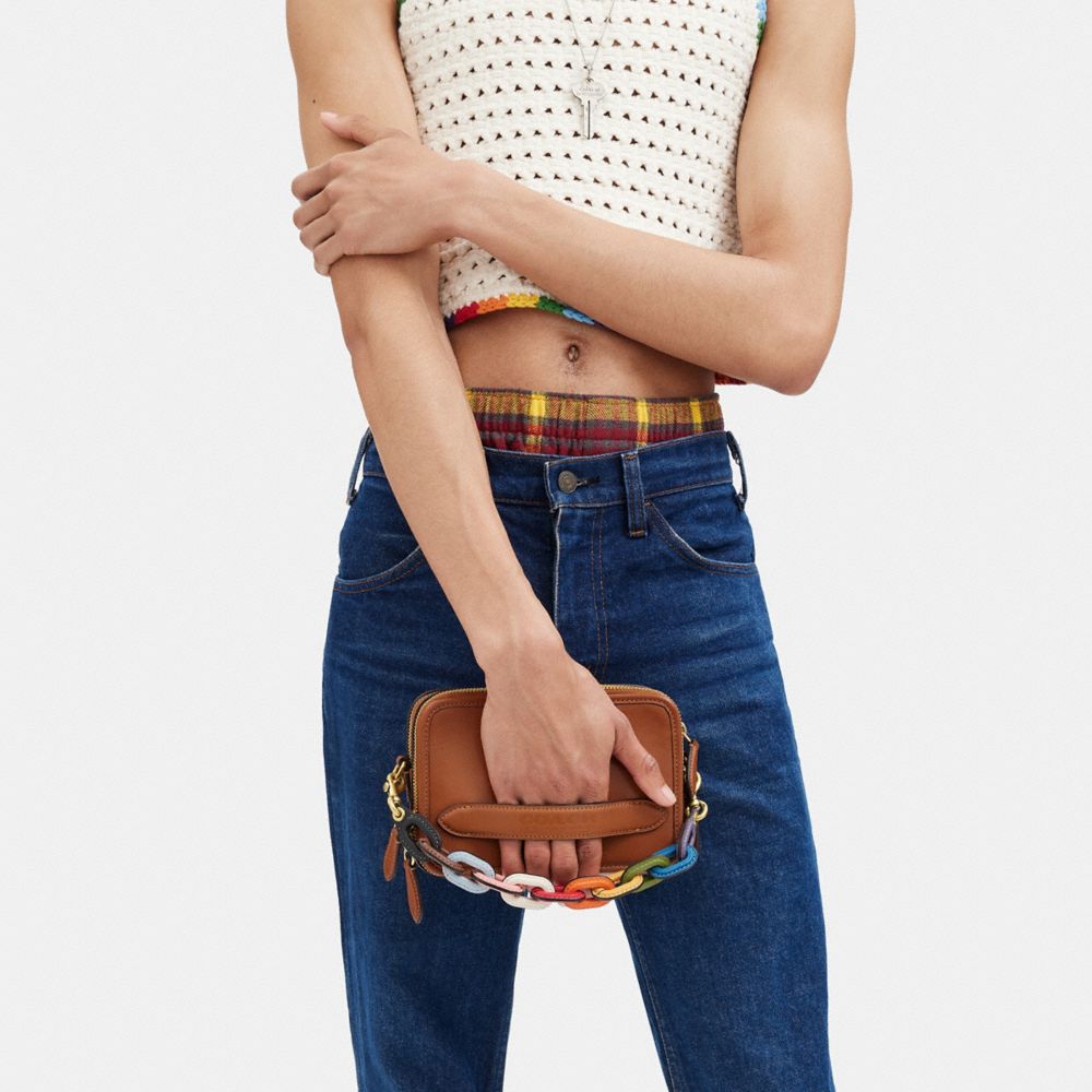COACH®,Charter Crossbody Bag With Hybrid Pouch With Rainbow,,Detail View