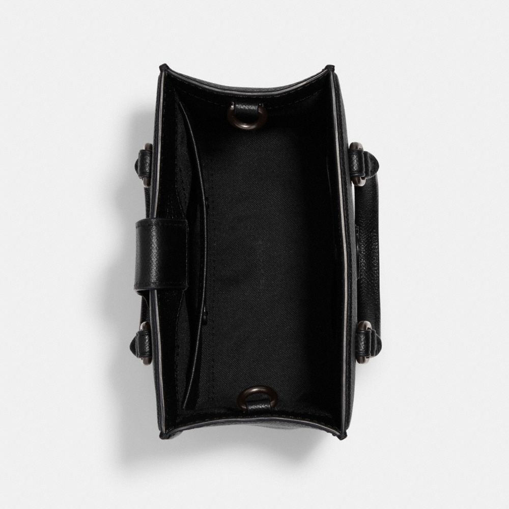 COACH®,Tote 16 With Signature Canvas,Black,Inside View,Top View