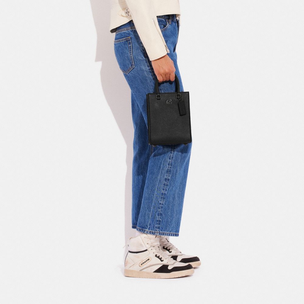 COACH®,Tote 16 With Signature Canvas,Black,Detail View