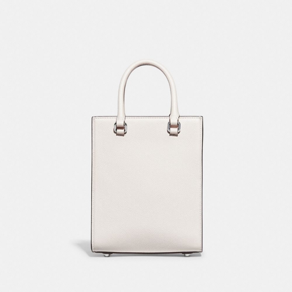 COACH®,Tote 16 With Signature Canvas,Cream,Back View