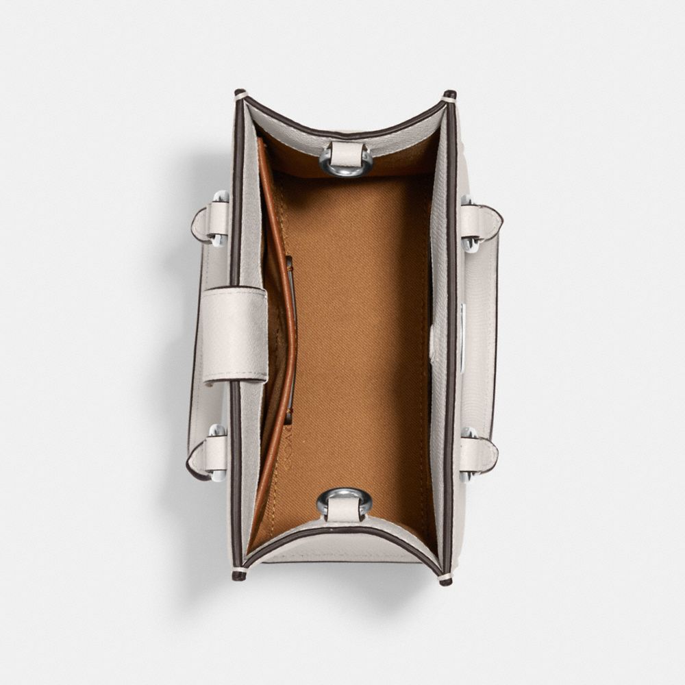 COACH®,Tote 16 With Signature Canvas,Cream,Inside View,Top View