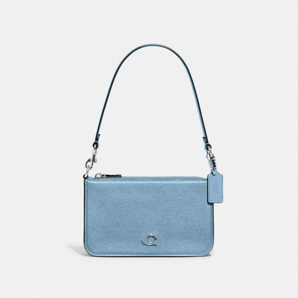 Leather crossbody bag Coach Blue in Leather - 25931796