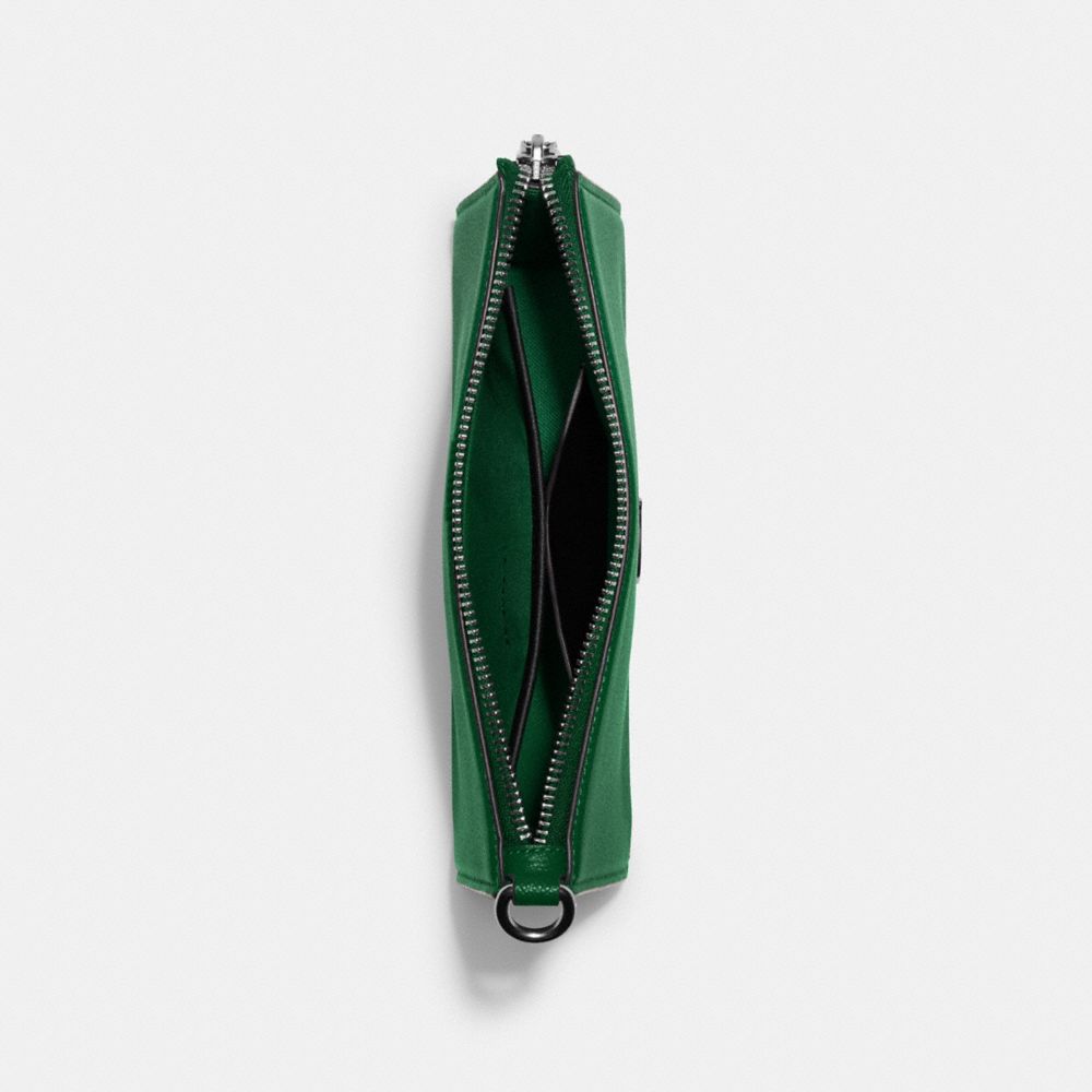 COACH®,Pouch Bag,Canvas,Leather,Pouch,Logo,Scratch Resistant,Casual,,Inside View,Top View