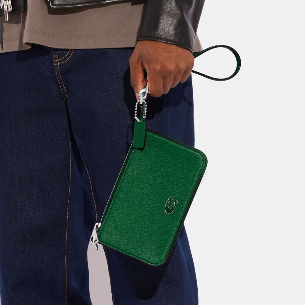 COACH®,Pouch Bag,Leather,Canvas,Pouch,Logo,Scratch Resistant,Casual,,Detail View
