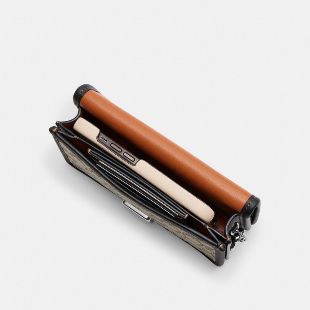COACH®,Bandit Belt Bag In Signature Jacquard,,Inside View, Top View