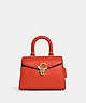 COACH®,SAMMY TOP HANDLE 21,Calf Leather,Small,Brass/Sun Orange,Front View