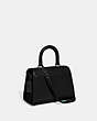 COACH®,SAMMY TOP HANDLE 21,Calf Leather,Small,Pewter/Black,Angle View