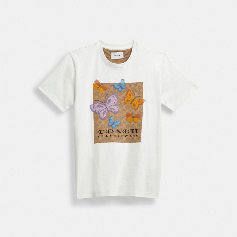 世界有名な COACH Tシャツ S Tシャツ/カットソー(半袖/袖なし