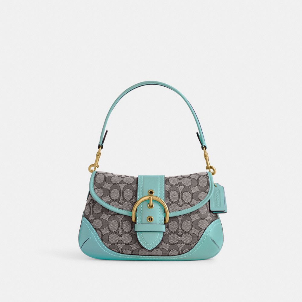 Coach Demi Bag In Signature Jacquard Brass/Oak Maple in Jacquard/Recycled  Leather with Brass-tone - US