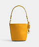 COACH®,DAKOTA BUCKET BAG 16 WITH BRAID,Glovetan Leather,Medium,Brass/Buttercup,Front View