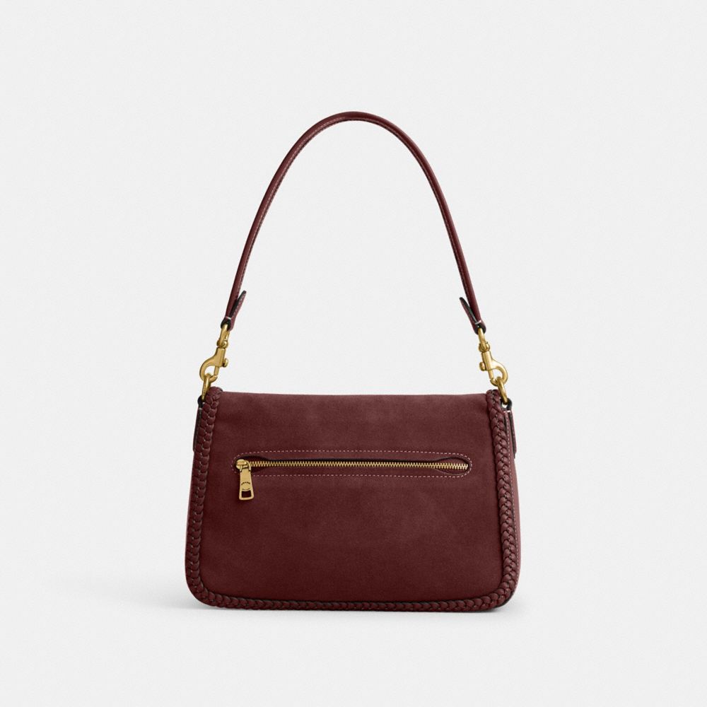 Coach Soft Tabby burgundy leather shoulder bag