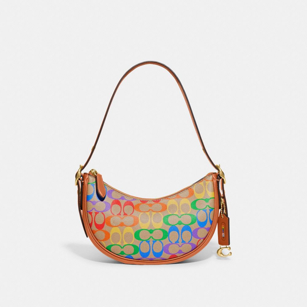 COACH®: Luna Shoulder Bag In Rainbow Signature Canvas