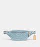 COACH®,CHARTER BELT BAG 7 IN SIGNATURE DENIM,Denim,Medium,Pale Blue,Front View