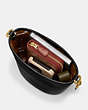 COACH®,DAKOTA BUCKET BAG 16,Glovetanned Leather,Medium,Brass/Black,Inside View, Top View