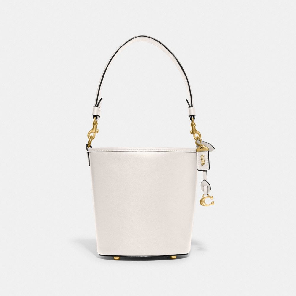 H & D Accessories Shine Time Studded Bucket Bag Silver