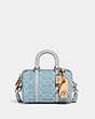 COACH®,RUBY SATCHEL 18 IN SIGNATURE DENIM,Denim,Small,Silver/Pale Blue,Front View