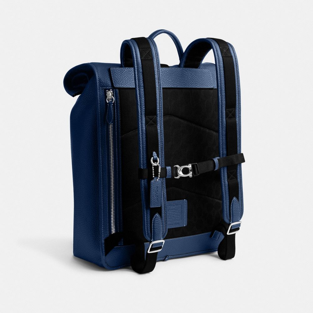 Roll top shop backpack coach