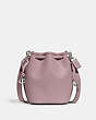 COACH®,CAMILA BUCKET BAG,Glovetanned Leather,Small,Silver/Faded Purple,Front View