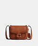 COACH®,TABBY MESSENGER 19 WITH BRAID,Polished Pebble Leather,Mini,Brass/Burnished Amber,Front View