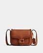 COACH®,TABBY MESSENGER 19 WITH BRAID,Polished Pebble Leather,Mini,Brass/Burnished Amber,Front View