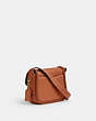 COACH®,TABBY MESSENGER 19 WITH BRAID,Polished Pebble Leather,Mini,Brass/Burnished Amber,Angle View