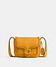 COACH®,TABBY MESSENGER 19 WITH BRAID,Polished Pebble Leather,Mini,Brass/Buttercup,Front View