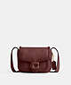 COACH®,TABBY MESSENGER 19 WITH BRAID,Polished Pebble Leather,Mini,Brass/Wine,Front View