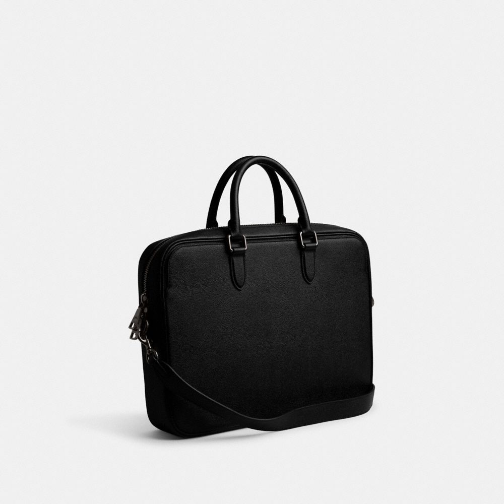 COACH®,Gotham Brief With Signature Canvas Interior,,Angle View