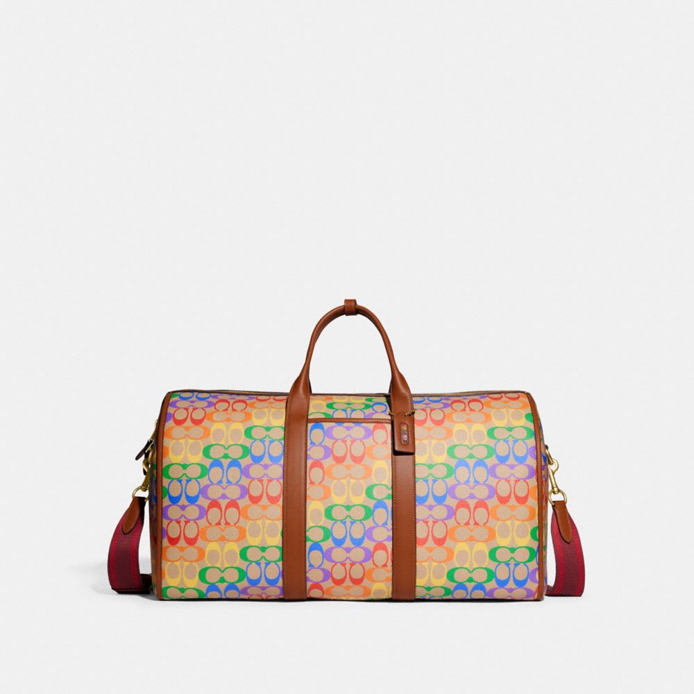 COACH Pennie Backpack 22 In Rainbow Signature Canvas