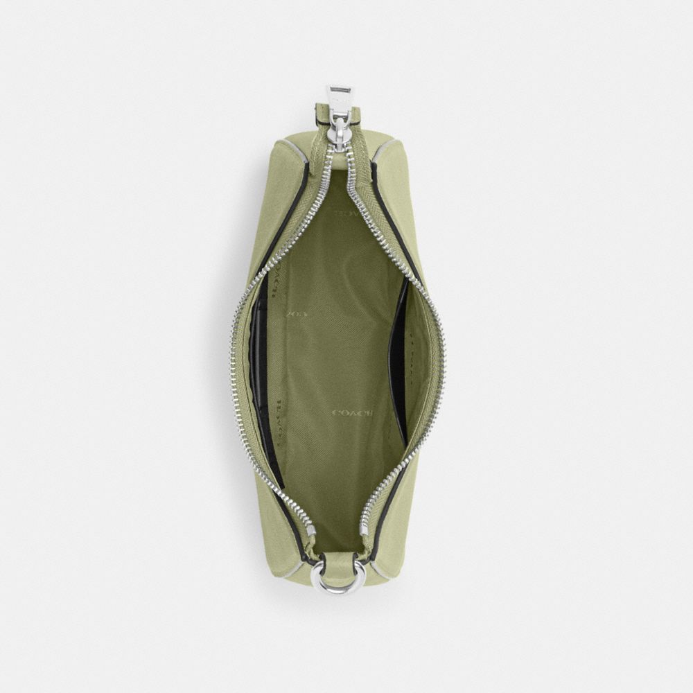 COACH®,SAC PORTÉ-CROISÉ HOBO EN EN TOILE SIGNATURE,Cuir Cross-grain,Mousse,Inside View,Top View