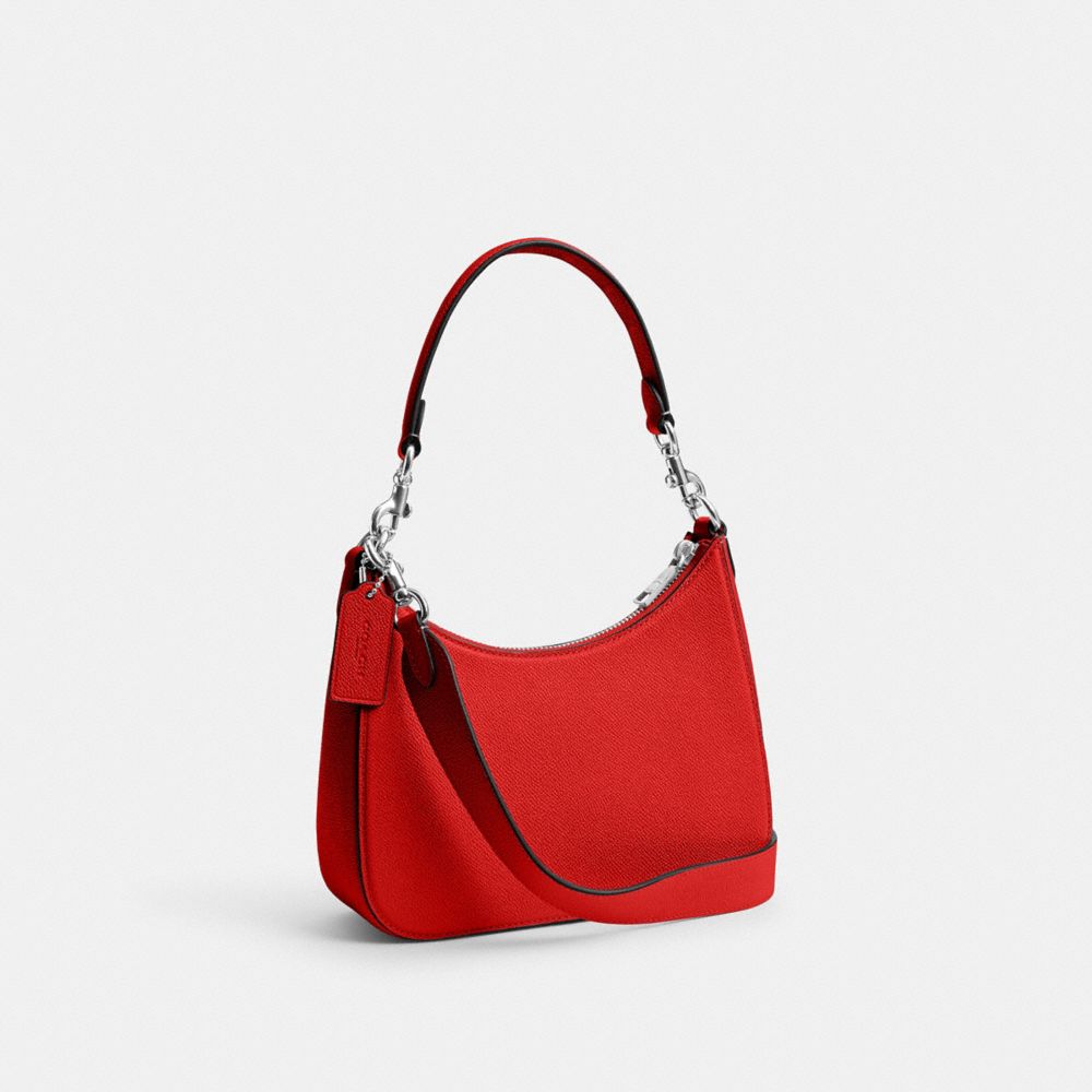 Shop Coach Hobo Umhängetasche Mit Signature-canvas In Red