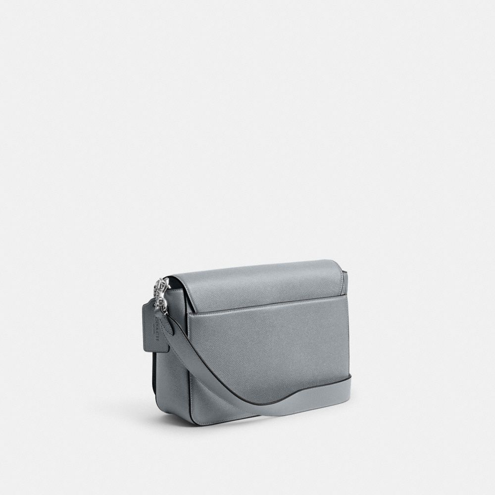 COACH®,メッセンジャー バッグ・シグネチャー キャンバス インテリア,メッセンジャー&ボディバッグ,ｸﾞﾚｰ ﾌﾞﾙｰ