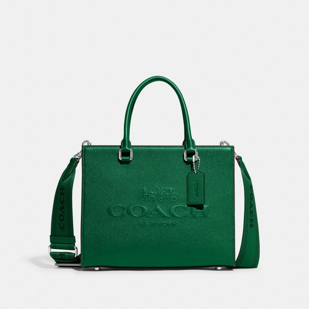 Coach green tote bag sale