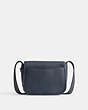 COACH®,TABBY MESSENGER 19,Polished Pebble Leather,Small,Silver/Denim,Back View