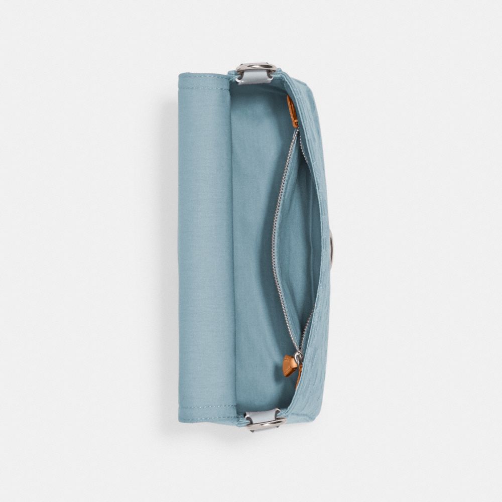 COACH®,Soft Tabby Shoulder Bag In Signature Denim,,Inside View,Top View