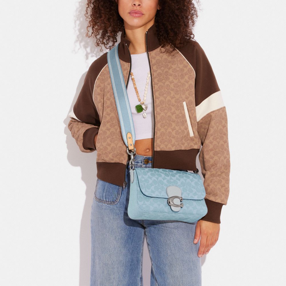 COACH®,Soft Tabby Shoulder Bag In Signature Denim,,Detail View