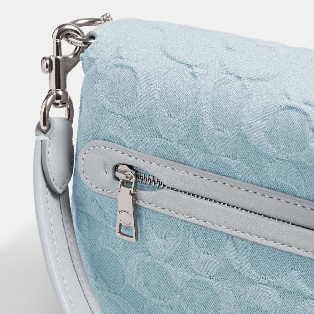 COACH®,Soft Tabby Shoulder Bag In Signature Denim,,Closer View