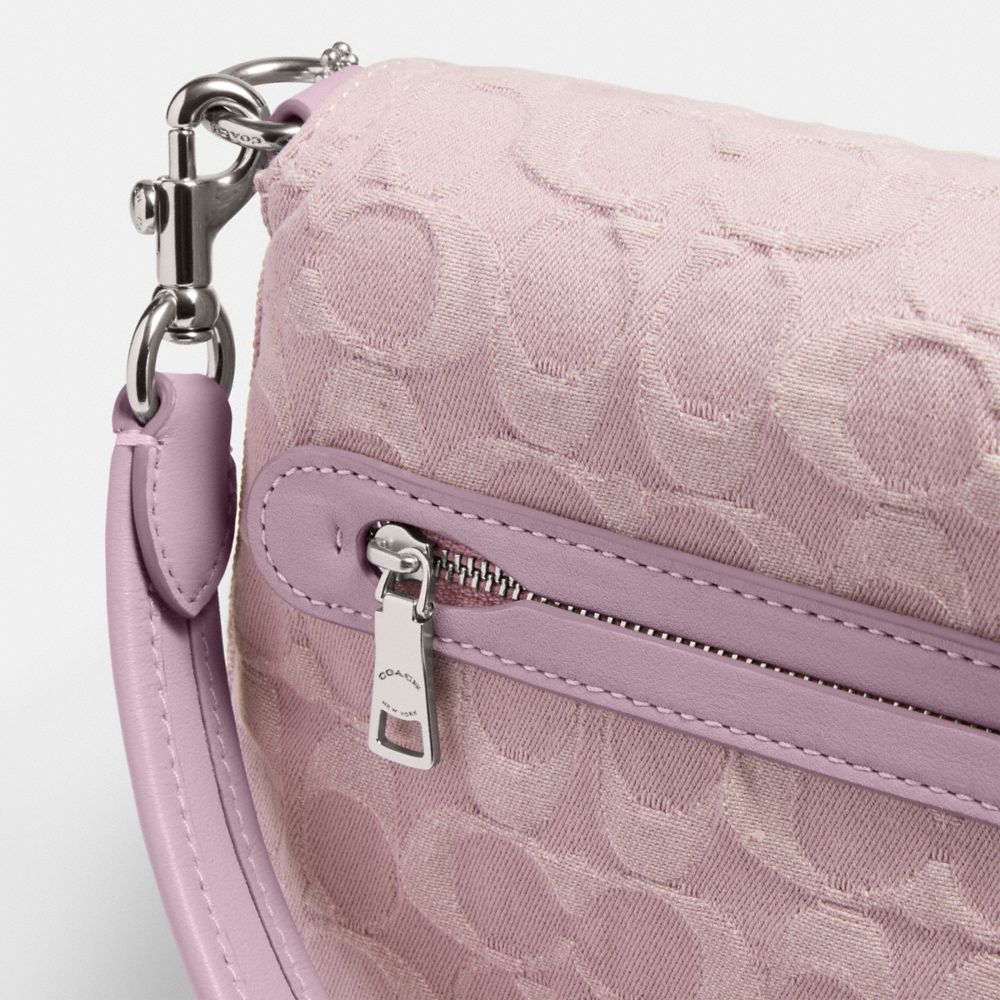 COACH®,Soft Tabby Shoulder Bag In Signature Denim,,Closer View