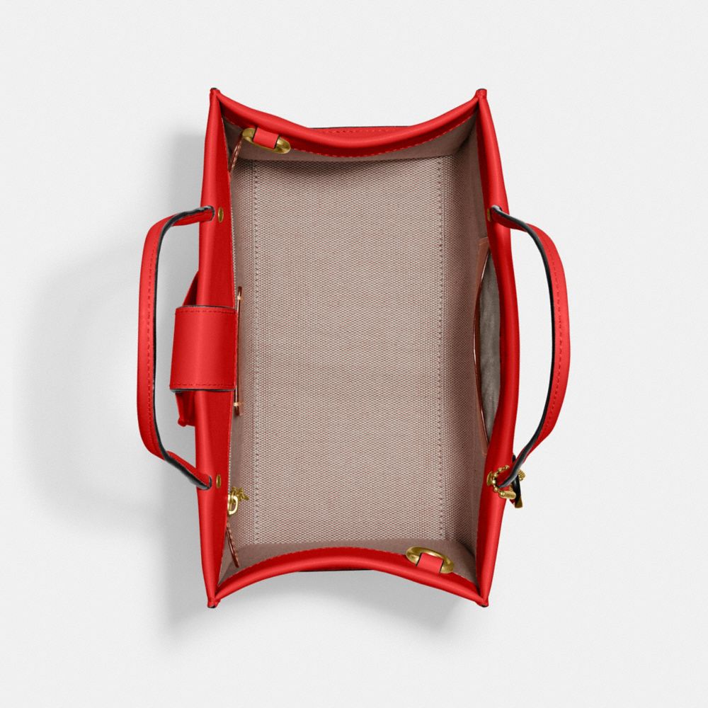 COACH®,Cashin Carry Bag 22 With Fire Island Graphics,,Inside View,Top View