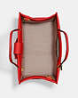 COACH®,CASHIN CARRY BAG 22 WITH FIRE ISLAND GRAPHICS,Glovetanned Leather,Medium,Cherrys,Inside View,Top View