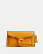 COACH®,TABBY CHAIN CLUTCH WITH BRAID,Polished Pebble Leather,Mini,Brass/Buttercup,Front View