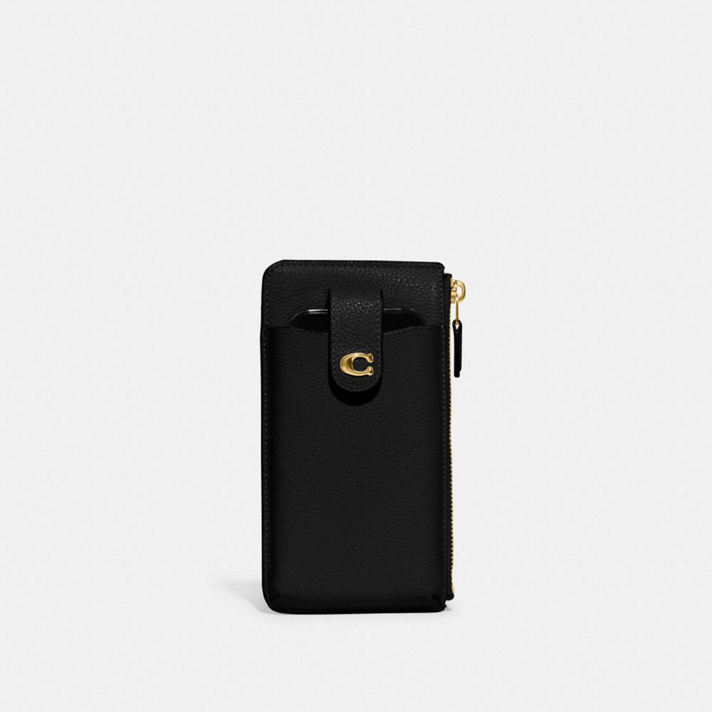 COACH®,ESSENTIAL PHONE WALLET,Brass/Black,Front View image number 0