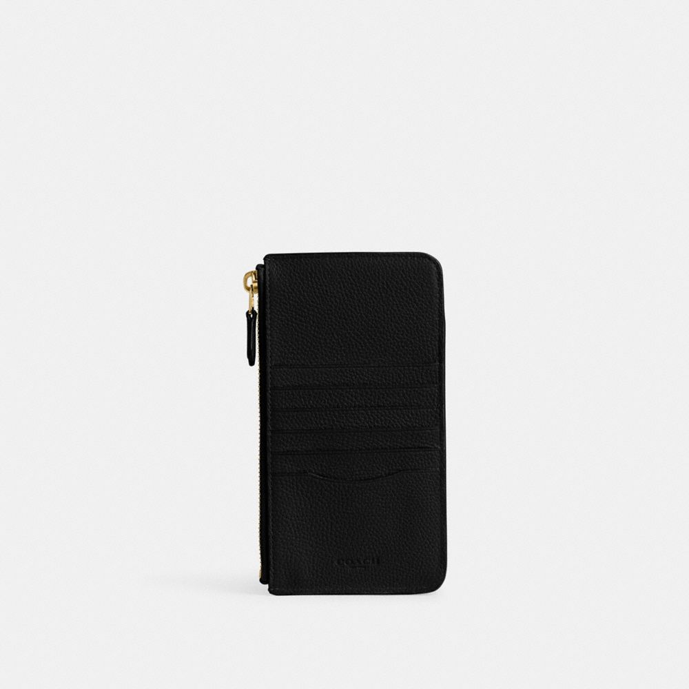 COACH®,ESSENTIAL PHONE WALLET,Brass/Black,Back View