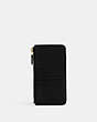 COACH®,ESSENTIAL PHONE WALLET,Polished Pebble Leather,Small,Brass/Black,Back View