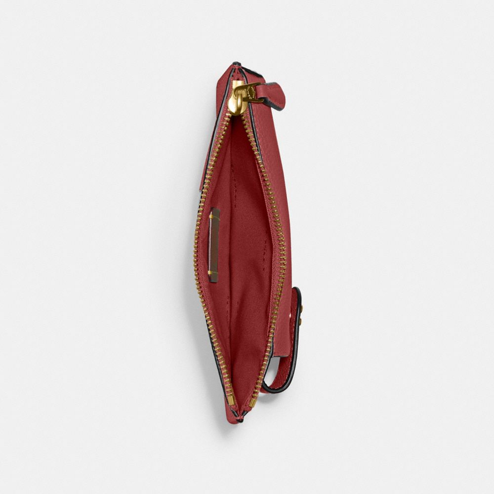 COACH®,ESSENTIAL PHONE WALLET,Brass/Enamel Red,Inside View,Top View