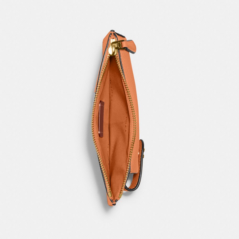 COACH®,ESSENTIAL PHONE WALLET,Brass/Faded Orange,Inside View,Top View