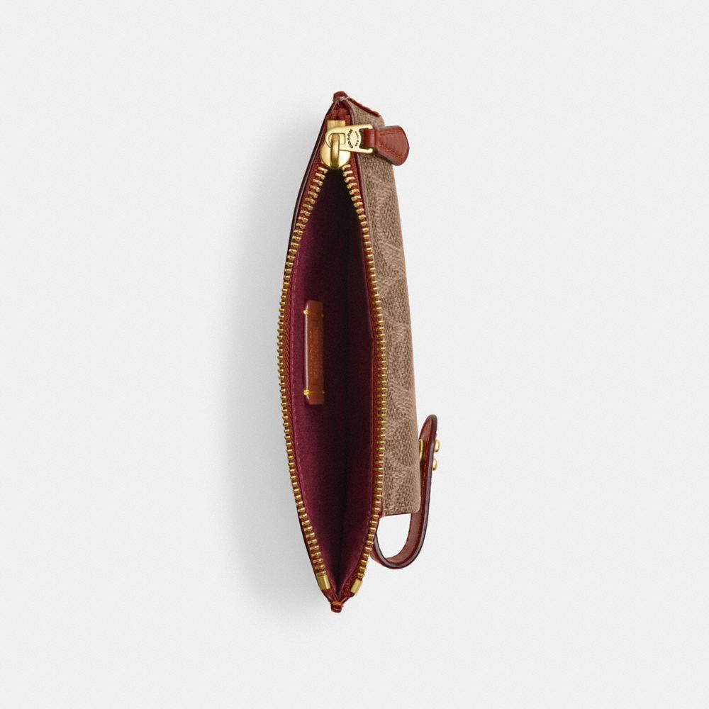 COACH®,Essential Phone Wallet In Signature Canvas,,Inside View,Top View
