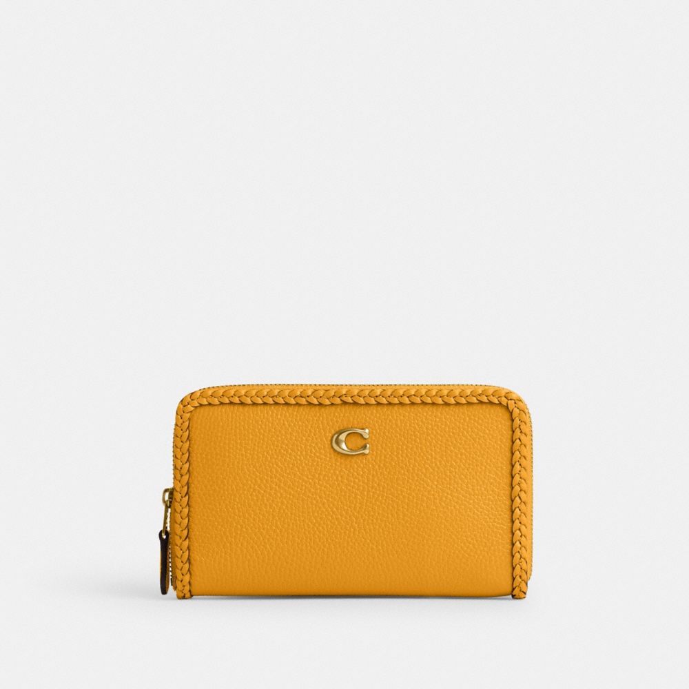 COACH® | Medium Zip Around Wallet With Braid