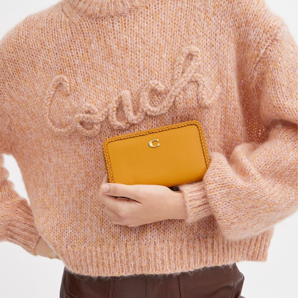 COACH®,Medium Zip Around Wallet With Braid,,Detail View